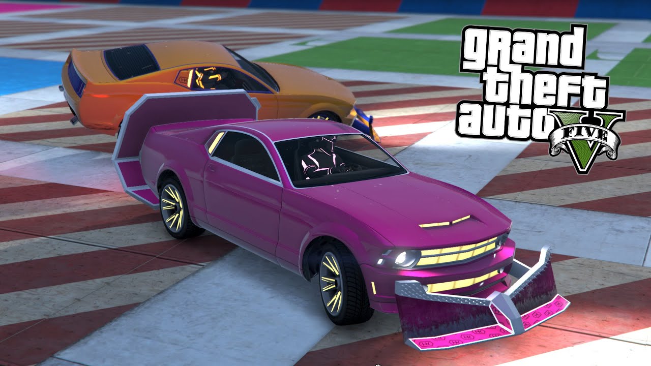 SUMO SKACZĄCYMI SAMOCHODAMI w GTA 5 Online Hogaty i EKIPA 