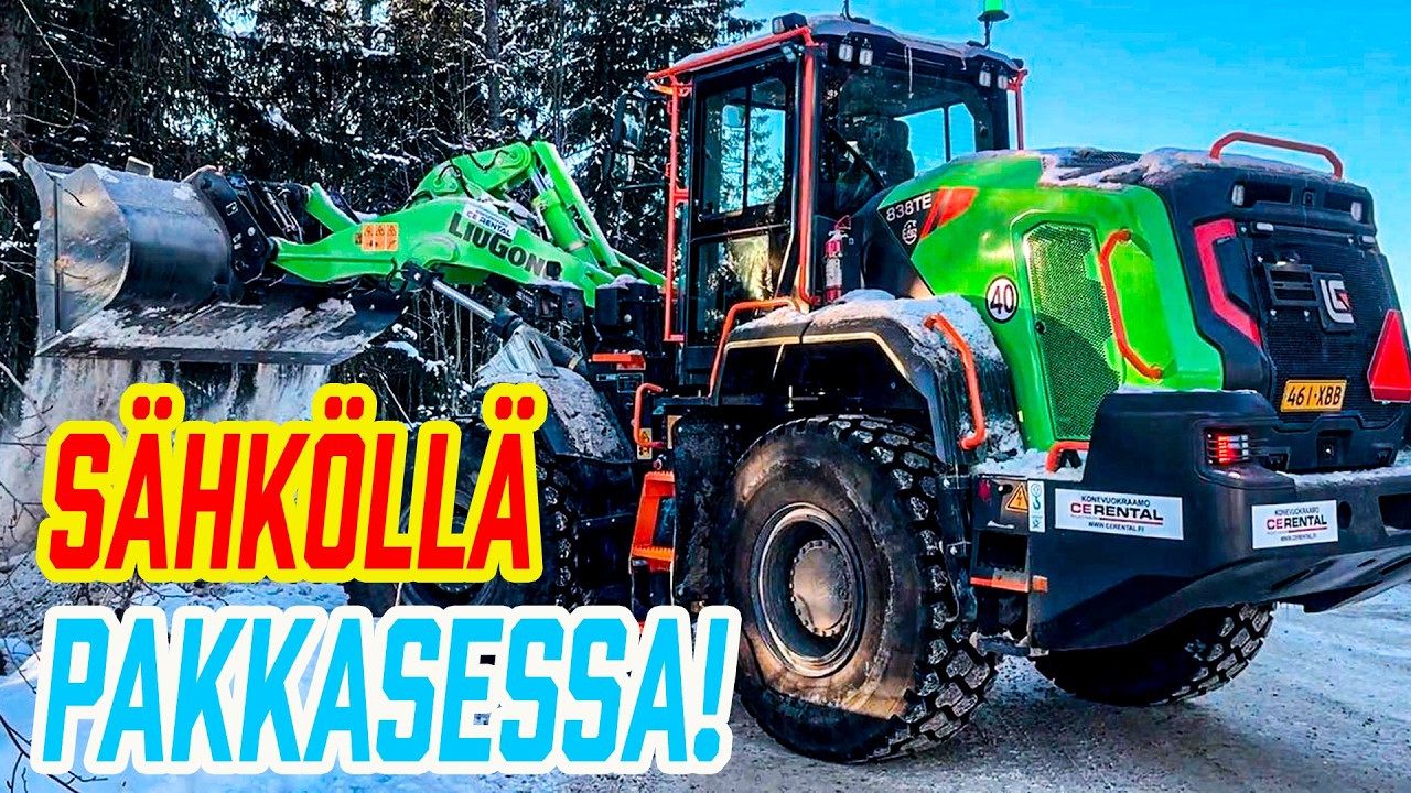 Sähkökäyttöinen LiuGong 838TE pyöräkuormaaja arktisissa olosuhteissa