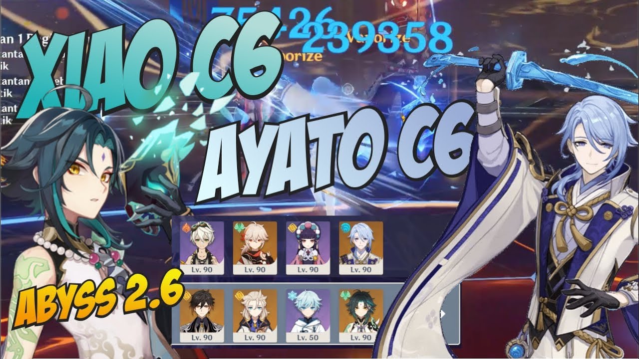 AYATO C6 HYPER CARRY & XIAO C6 SRIRAL ABYSS 2.6 FLOOR 12 | GENSHIN IMPACT