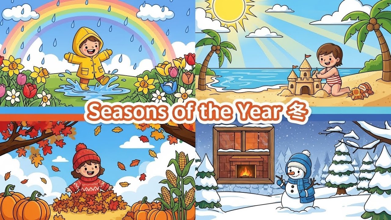 Seasons of the Year 🌸☀️🍁❄️ | Fun Educational Song for Kids | Happy Tale & Tune