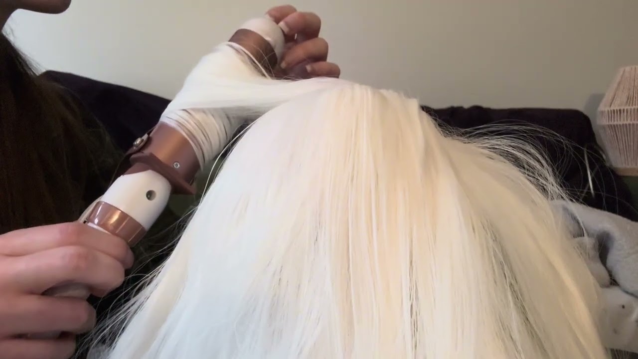 ASMR Whispered Hair Styling! -brushing, spraying, parting, curling- 