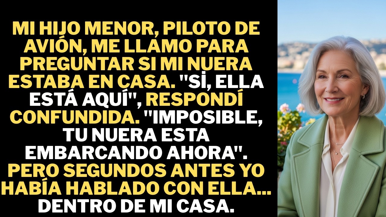 El teléfono sonó y escuché a mi hijo, piloto, gritar desesperado:“¡No puede ser! ¡Ella está aquí,