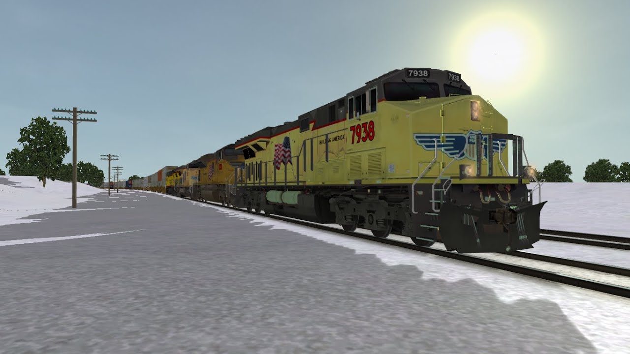 ORTS: UP C45ACCTE #7938 WB ZG2BR-01 At Clinton, IA