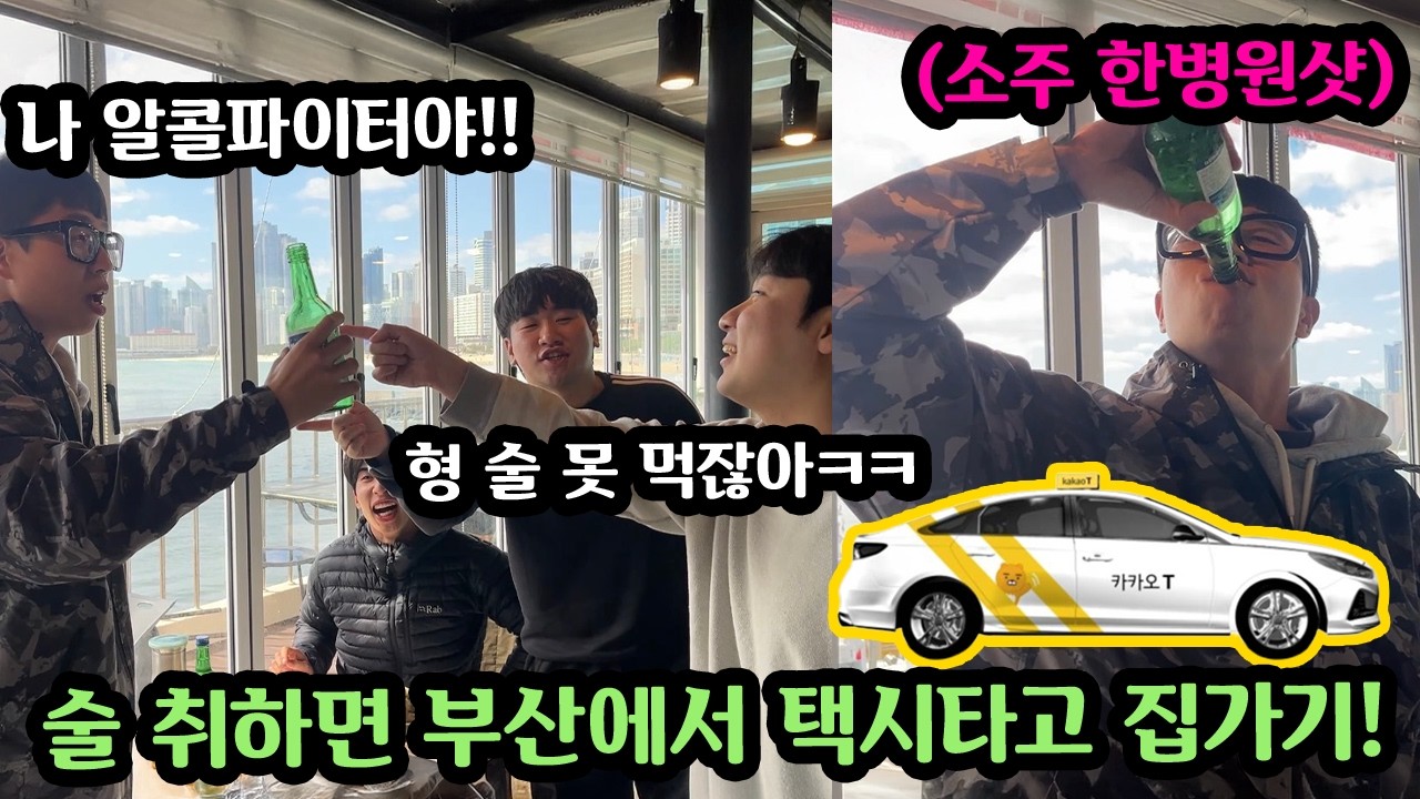 부산 여행가서 술취하면 100만원짜리 숙소 버리고 택시타고 집 복귀하기ㅋㅋㅋ