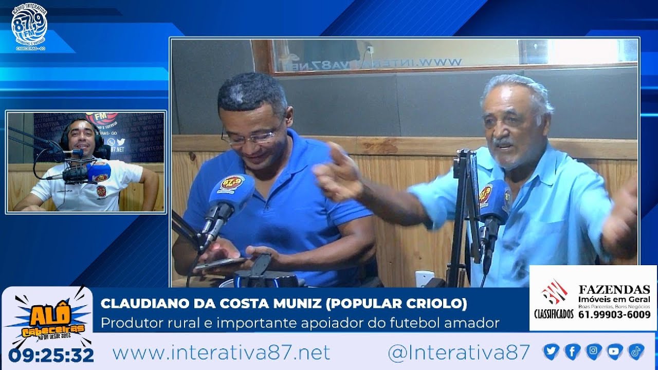 ENTREVISTA | CLAUDIANO DA COSTA MUNIZ (POPULAR CRIOLO) | HISTÓRIA DE VIDA E FUTEBOL | CABECEIRAS-GO