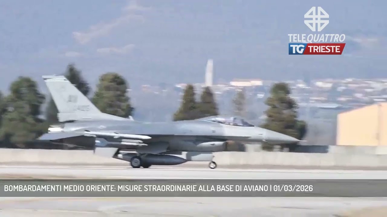 BOMBARDAMENTI MEDIO ORIENTE: MISURE STRAORDINARIE ALLA BASE DI AVIANO | 01/03/2026