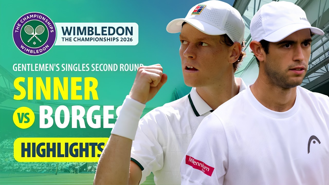 Jannik Sinner vs Nuno Borges Highlights | Wimbledon 2026 Round 2 SET 1