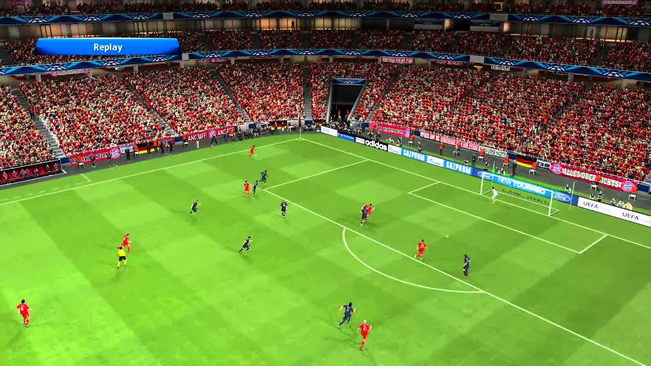 PES 2014 - UCL - Gameplay  PSG - Bayern Munich - Final