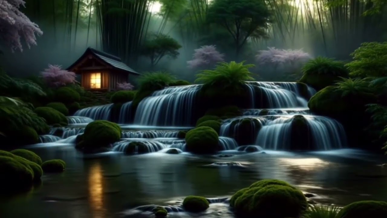 Calm Relaxing Music | Anxiety Relief | Waterfall Forest Ambience | No Talking