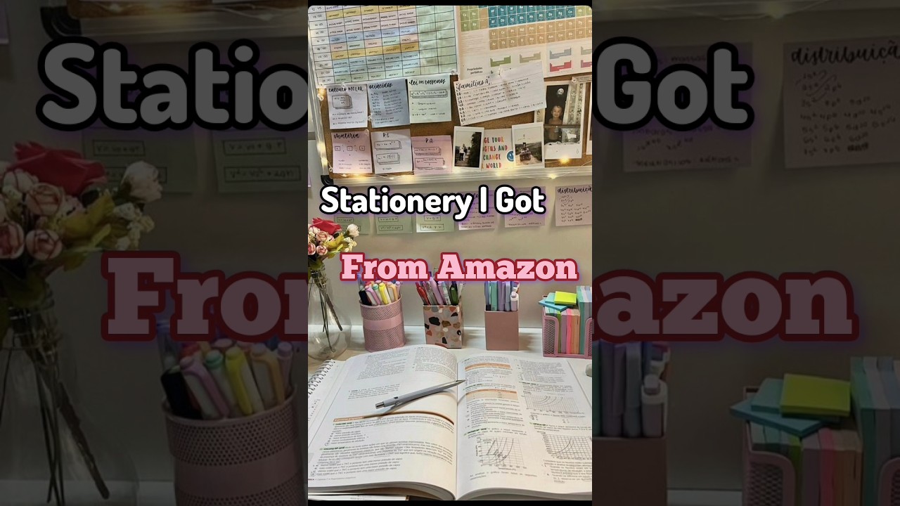 Amazon Stationery ✨ | Affordable & Aesthetic 💖  #study #stationery #youtube #youtubeshorts