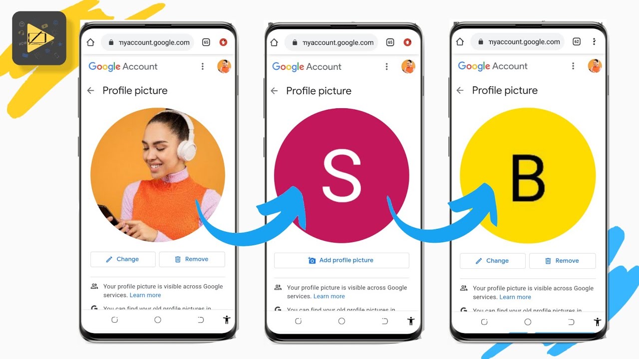 How to Add or Change Letter in Google Account Profile Picture 2022