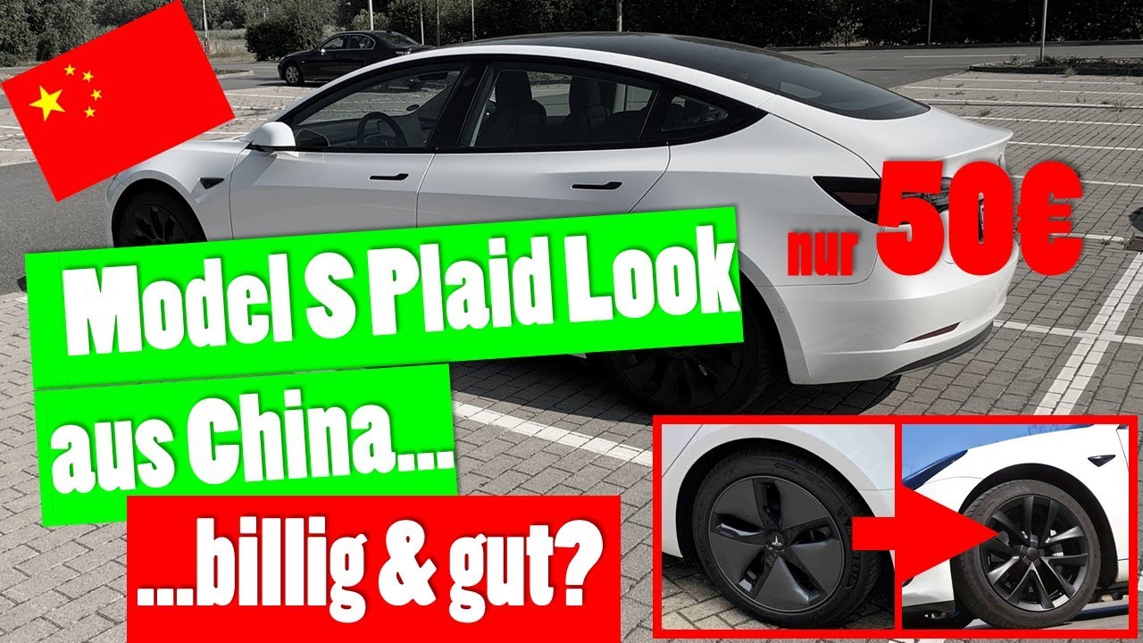 Tesla Model 3: S Plaid Look Radkappen aus China