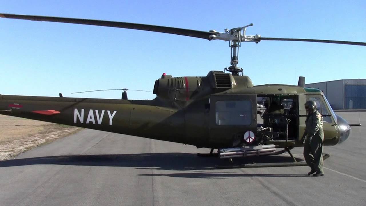 UH-1B Huey departs Torrance airport after honoring American Veterans at the Western Museum of Flight