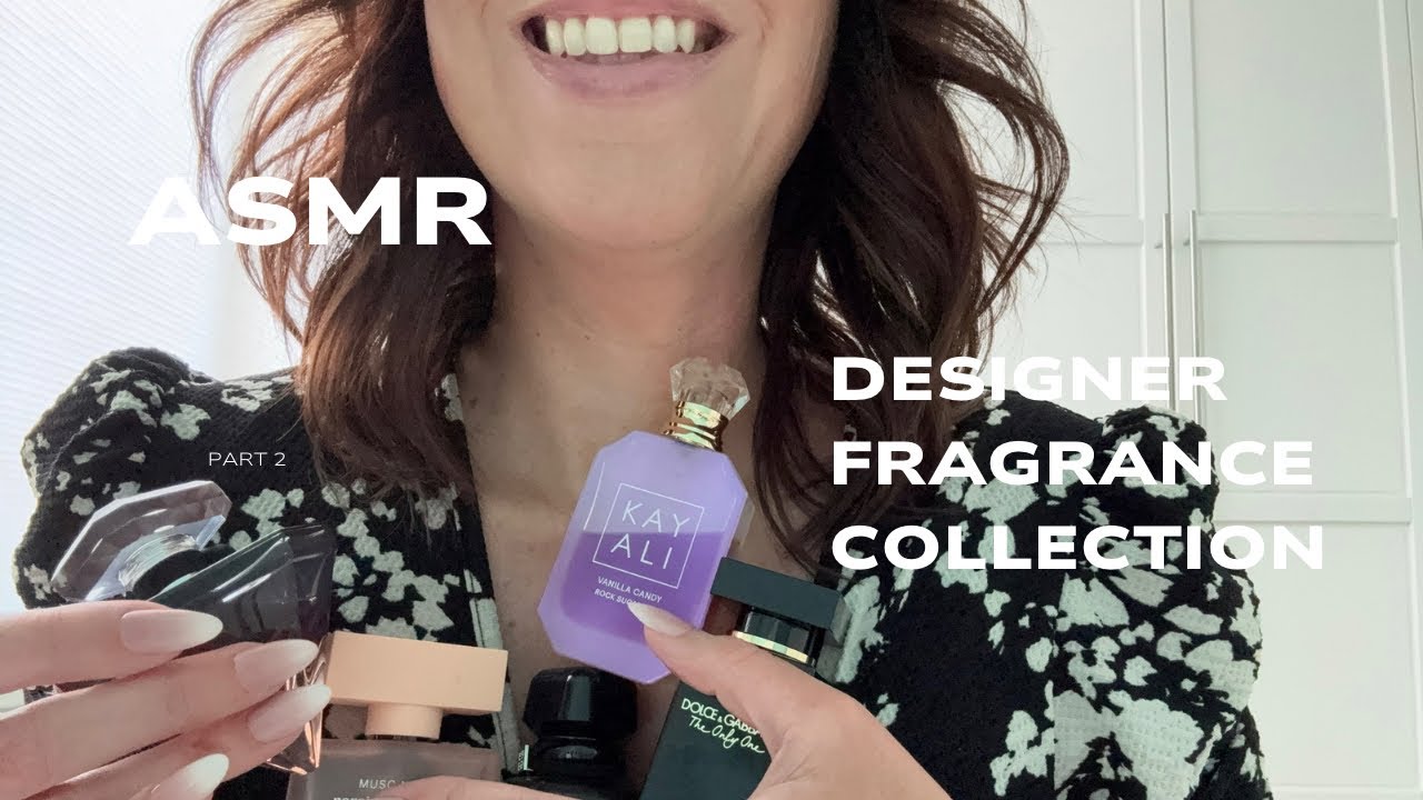ASMR Designer Fragrance collection part 2. Glass tapping and scratching ✨ Lots of tingles ✨