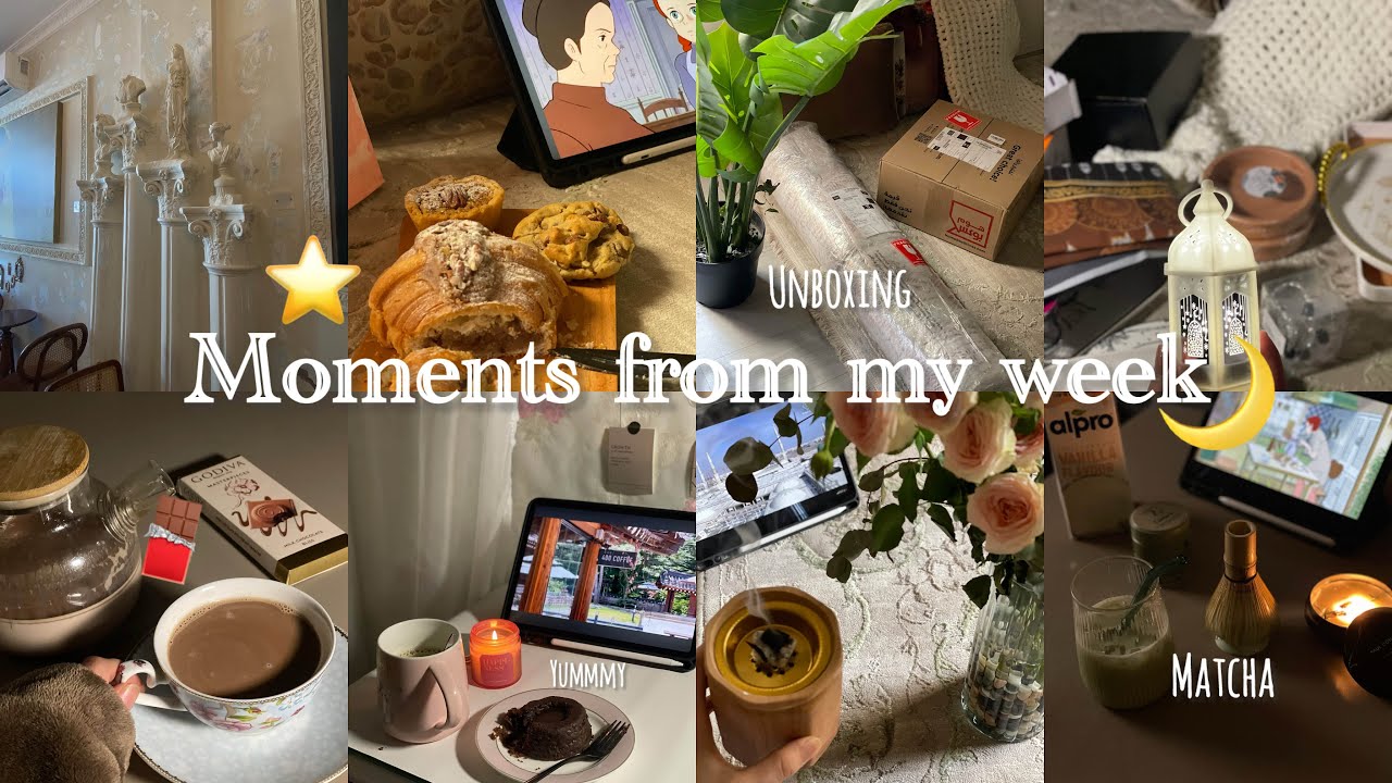 لحظات من اسبوعي |Moments from my week 🌙تجهيزات رمضان•انبوكسنق•ماتشا•هوت شوكلت•المزيد!🍫🍵