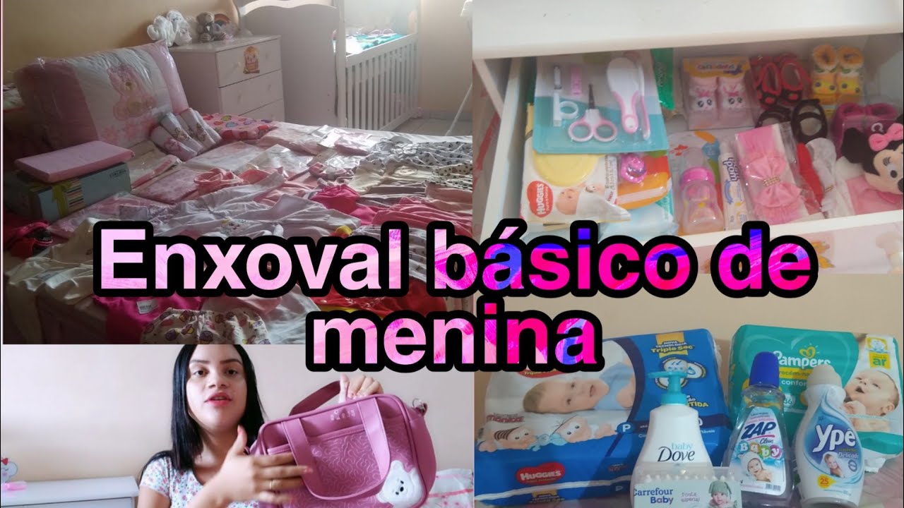 Enxoval básico da baby, mãe de menina