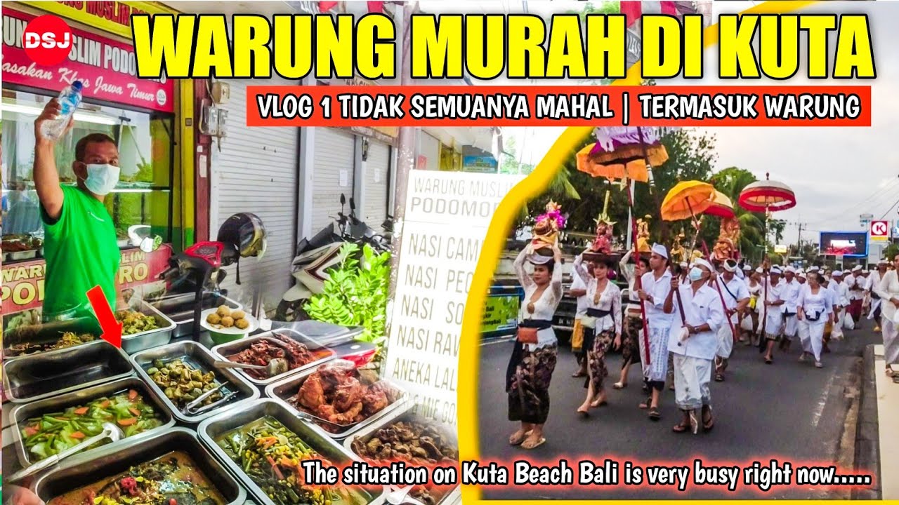 Daily Vlog 1 Nyari Warung Murah di Bali Sebelum Ke Pantai Kuta Bali, Kuta Bali