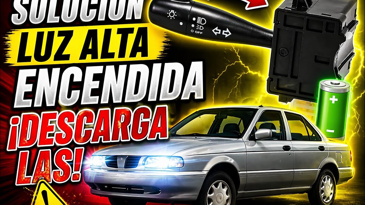 Palanca de luces tsuru 3, luz alta encendida