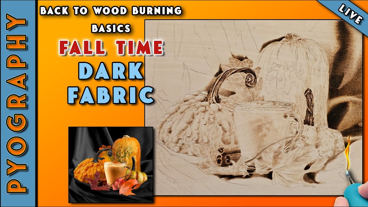 #Pyrography: Back to the Wood Burning Basics // How to Wood Burn a Realistic Dark Fabric