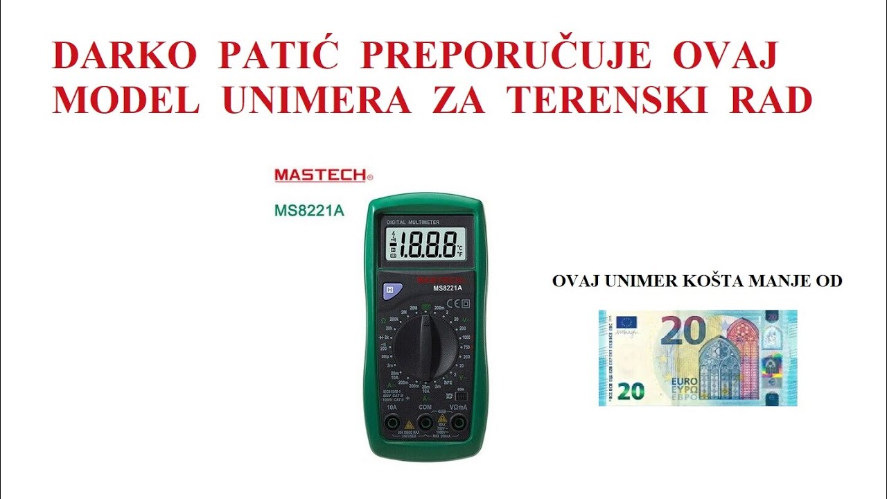 Unimer koji koristim za terenski rad -  Mastech MS8221A