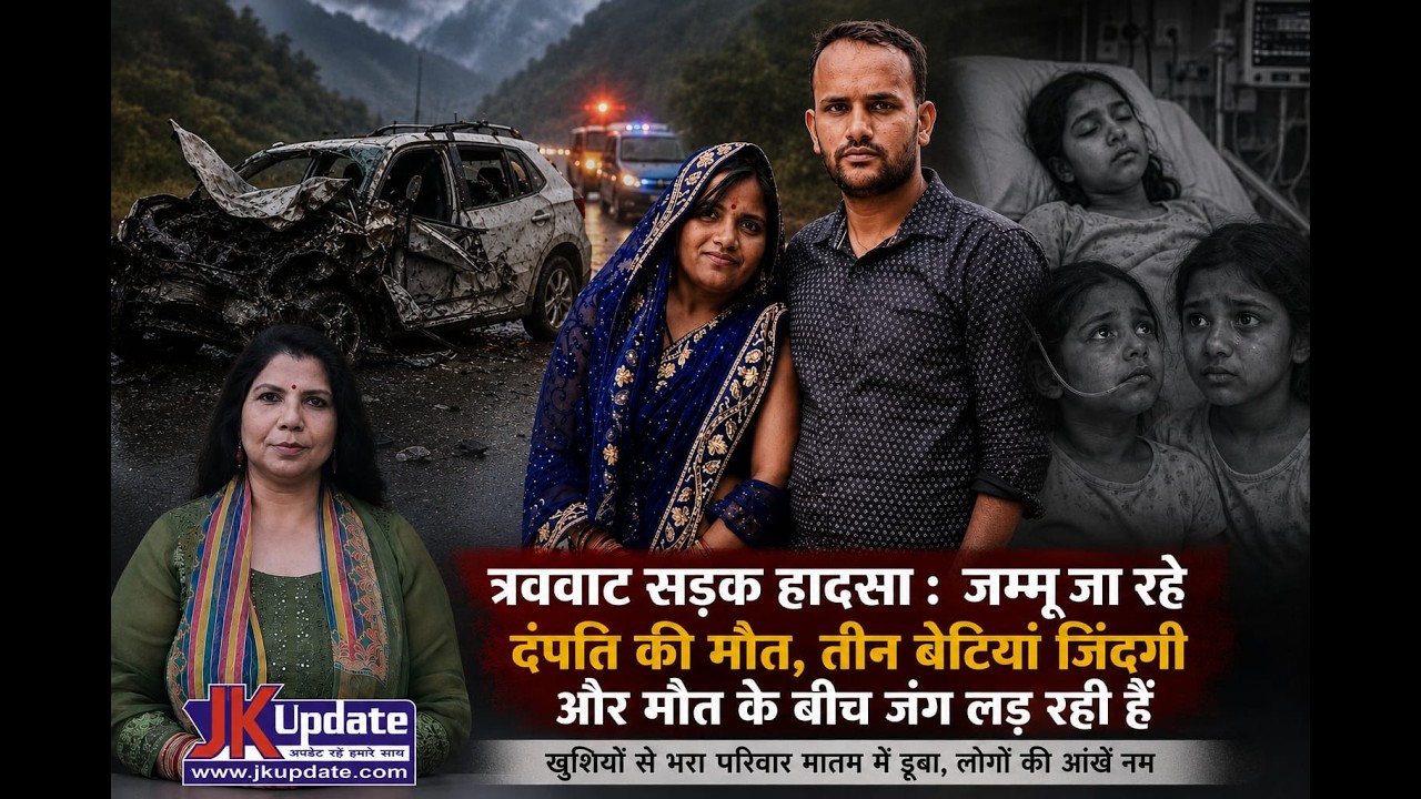 Tragic Accident : Couple Killed on Way to Jammu, Three Daughters Battling for Life