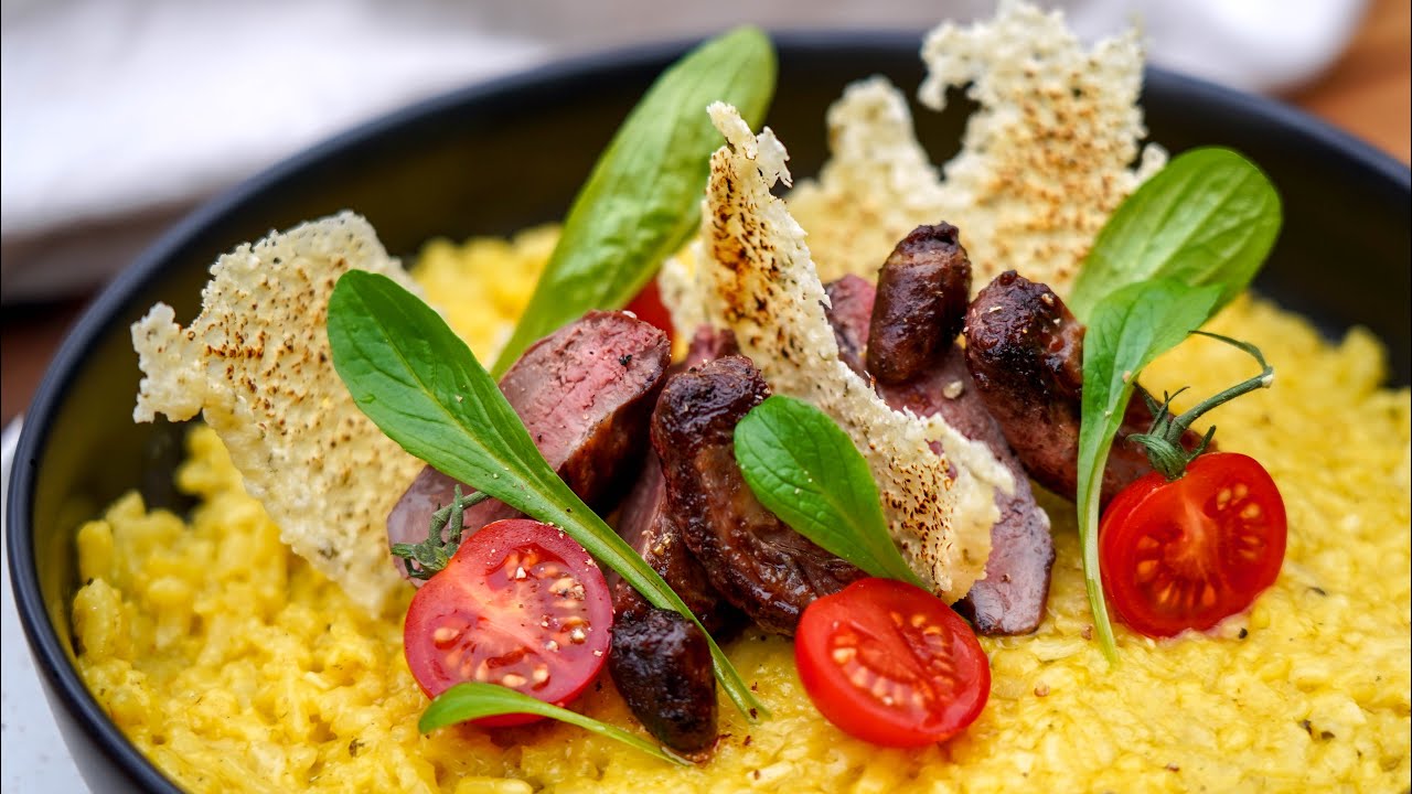 Waldschnepfe mit Risotto alla Milanese
