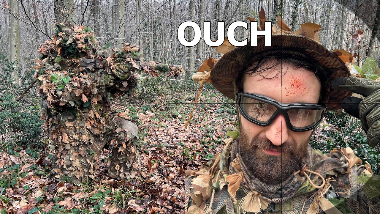 Don't wear off your goggles (Airsoft Ghillie Sniper Gameplay)