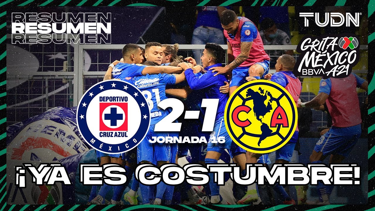 Resumen y goles | Cruz Azul 2-1 América | Grita México BBVA AP2021 - J16 | TUDN