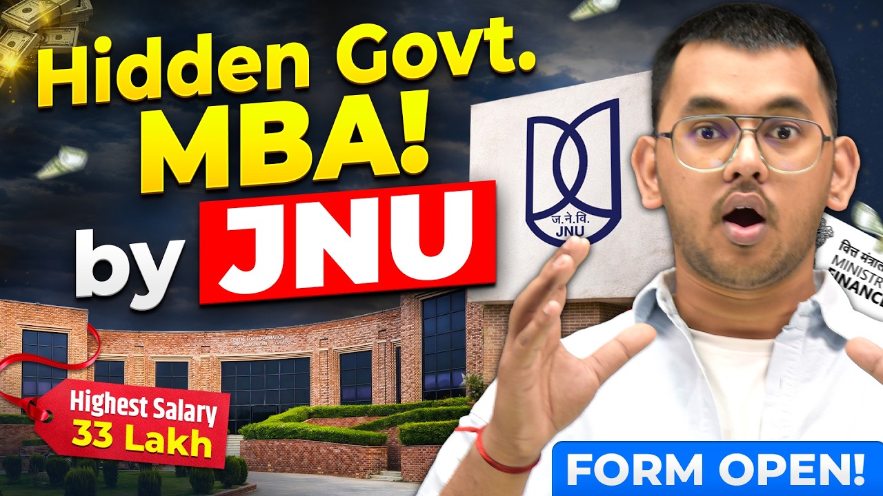 Hidden Govt. MBA by JNU 😱 | Admission Form Open | Highest Package 33 LPA!