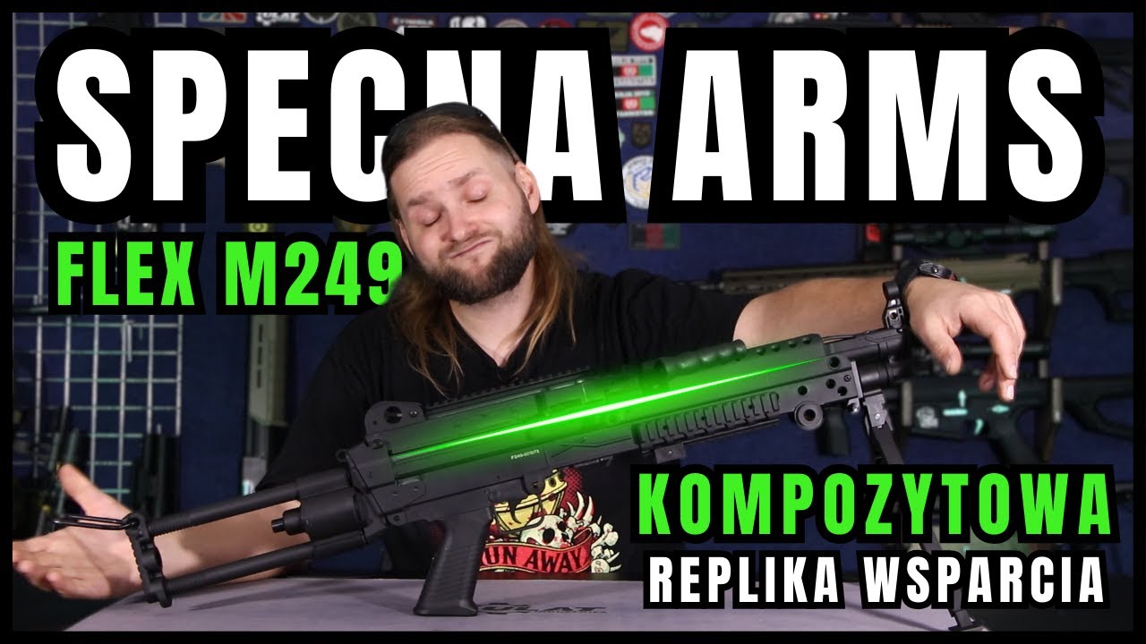 Specna Arms Flex M249 - Kompozytowa replika wsparcia | Recenzja - Test - Opinia