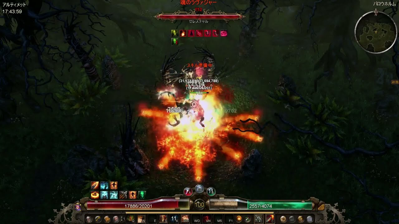 [Grim Dawn 1.2.1.6] Fire BWC Defiler vs Ravager of Souls