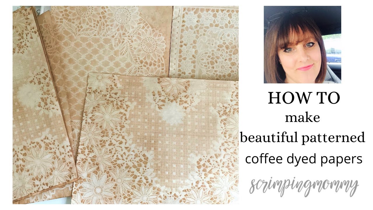 How to make these beautiful patterned coffee dyed papers