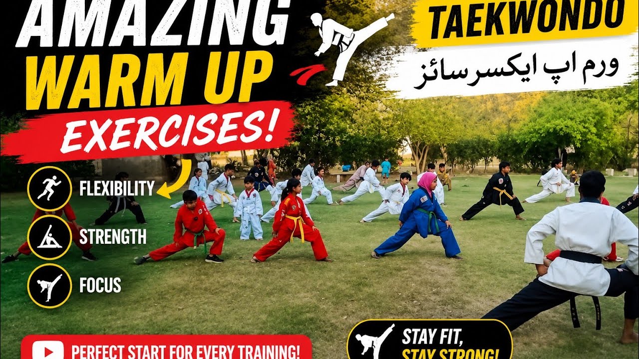 Get READY for Taekwondo with These AMAZING Warm Up Exercise!taekwondo warm up exercises#martialarts