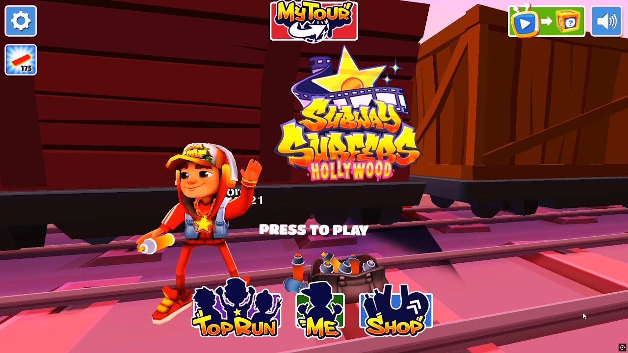 Subway Surfers Hollywood Jake Red Outfit Fullscreen (2025) - Gameplay #4  (PC UHD) [4K60FPS]