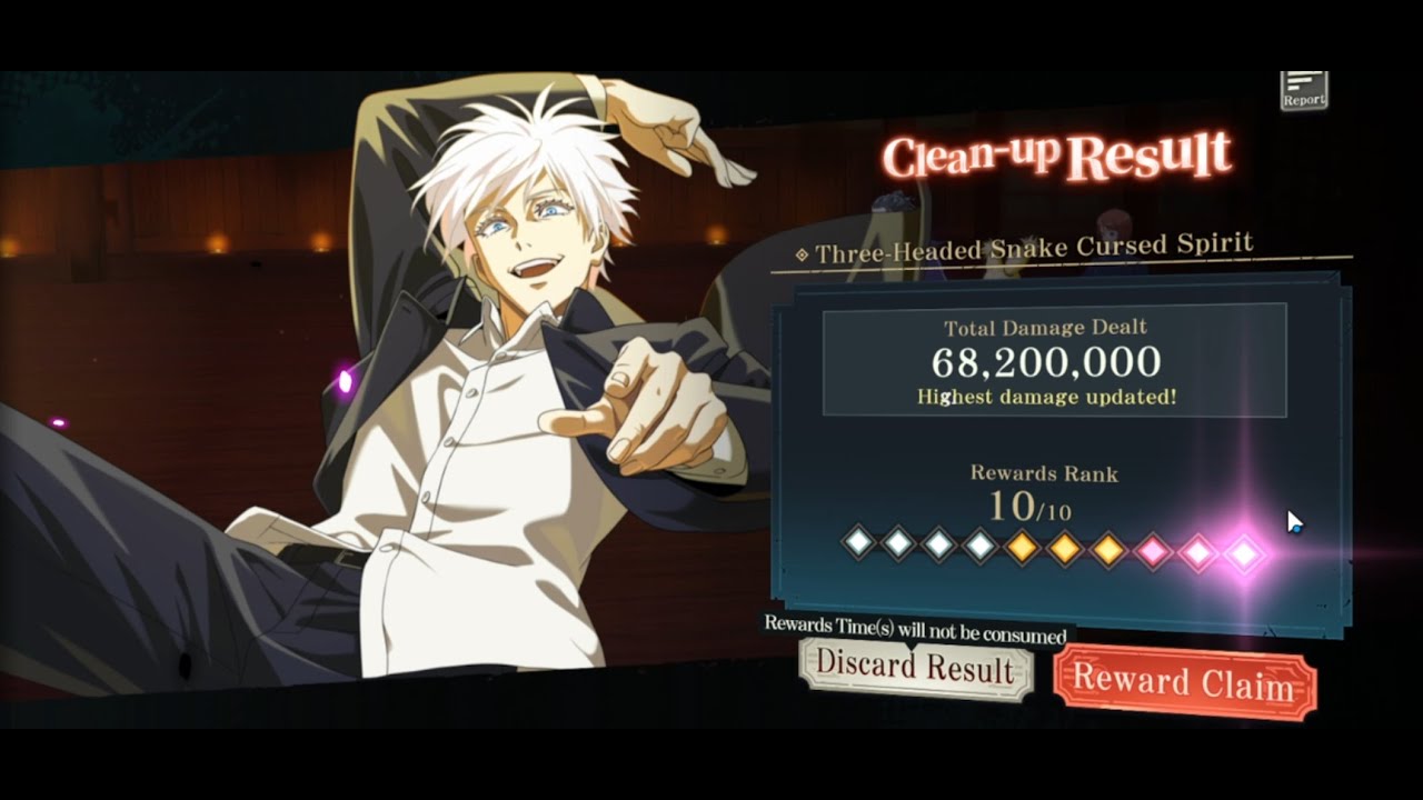 JJKPP!!! 10/10 Three-Headed Snake Cursed Spirit Clean-Up Battle