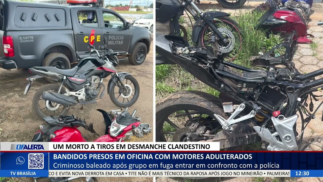 DF ALERTA - Bandidos presos em oficina com motores adulterados
