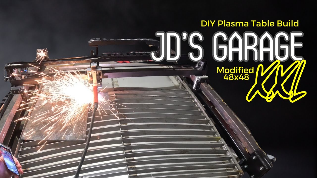 DIY 48x48 CNC plasma with water table! Modified XXL JD's Garage build!