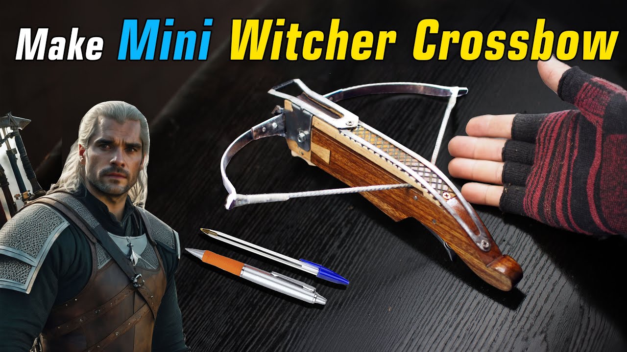 Make Mini Witcher Crossbow from leafspring |  Mini Witcher Crossbow made from steel