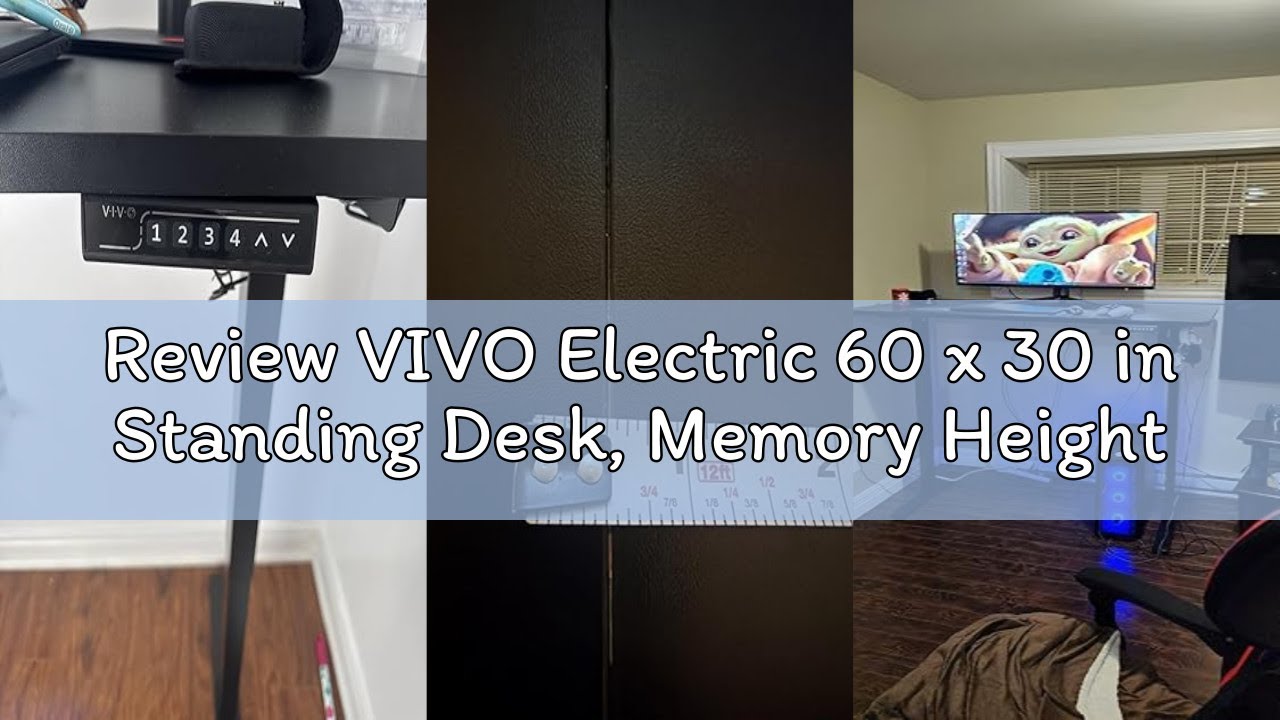 Review VIVO Electric 60 x 30 in Standing Desk, Memory Height Adjustment, 1B Series, Holds 220 lbs, B