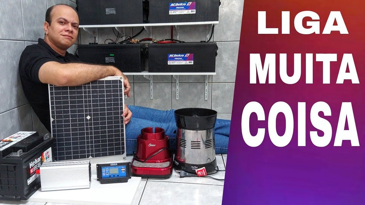 Mini kit energia solar que liga muita coisa