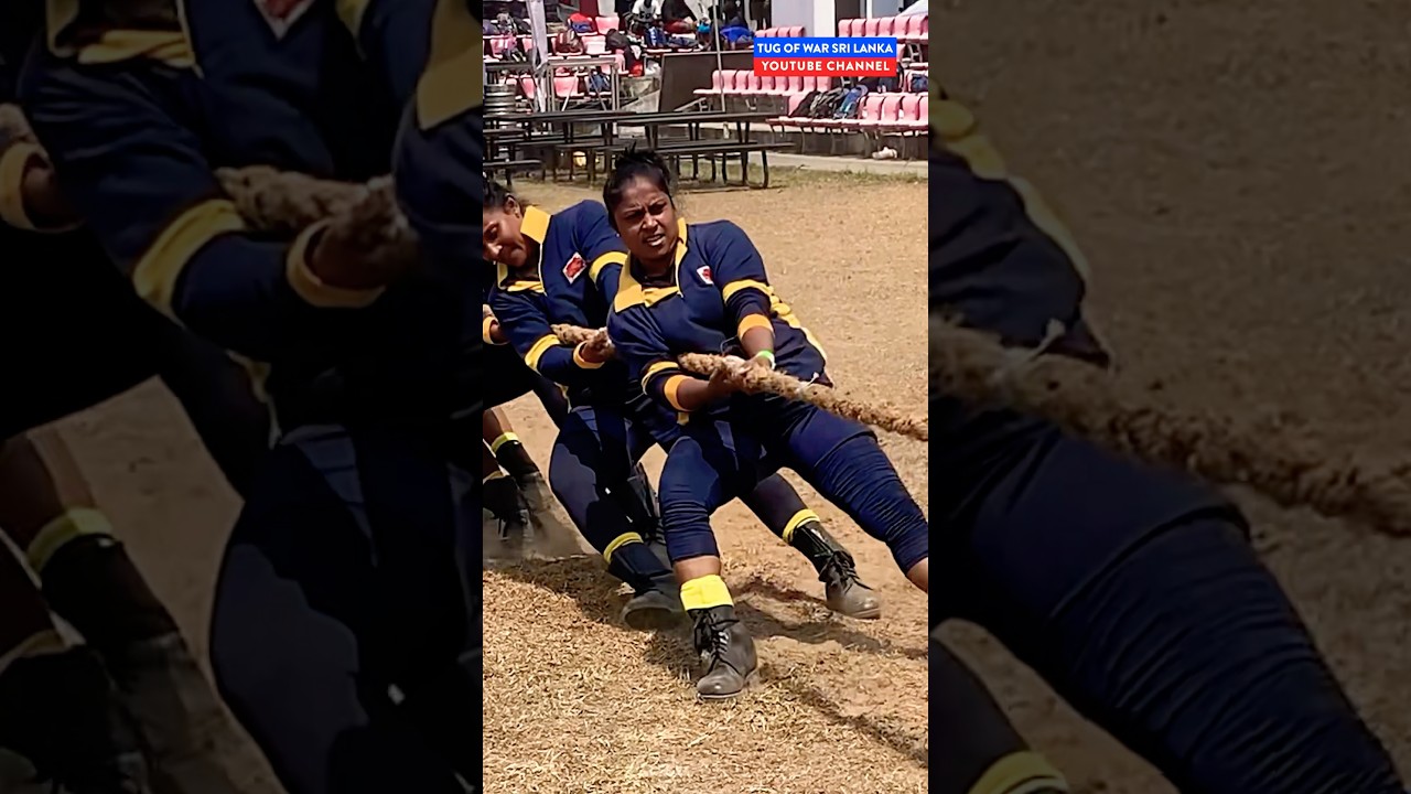 Power of Ladies! ❤️🔥 Air Force vs Raddolugama | Women&rsquo;s Tug of War Battle 💪 #shorts #tugofwar