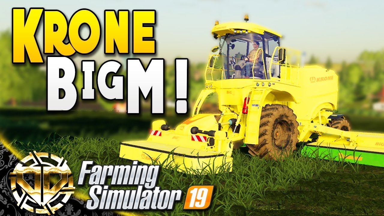 KRONE BIG M 450 : MOWING GRASS WITH SUPER SPEED : Farming Simulator 19 Gameplay : Ravenport EP 15