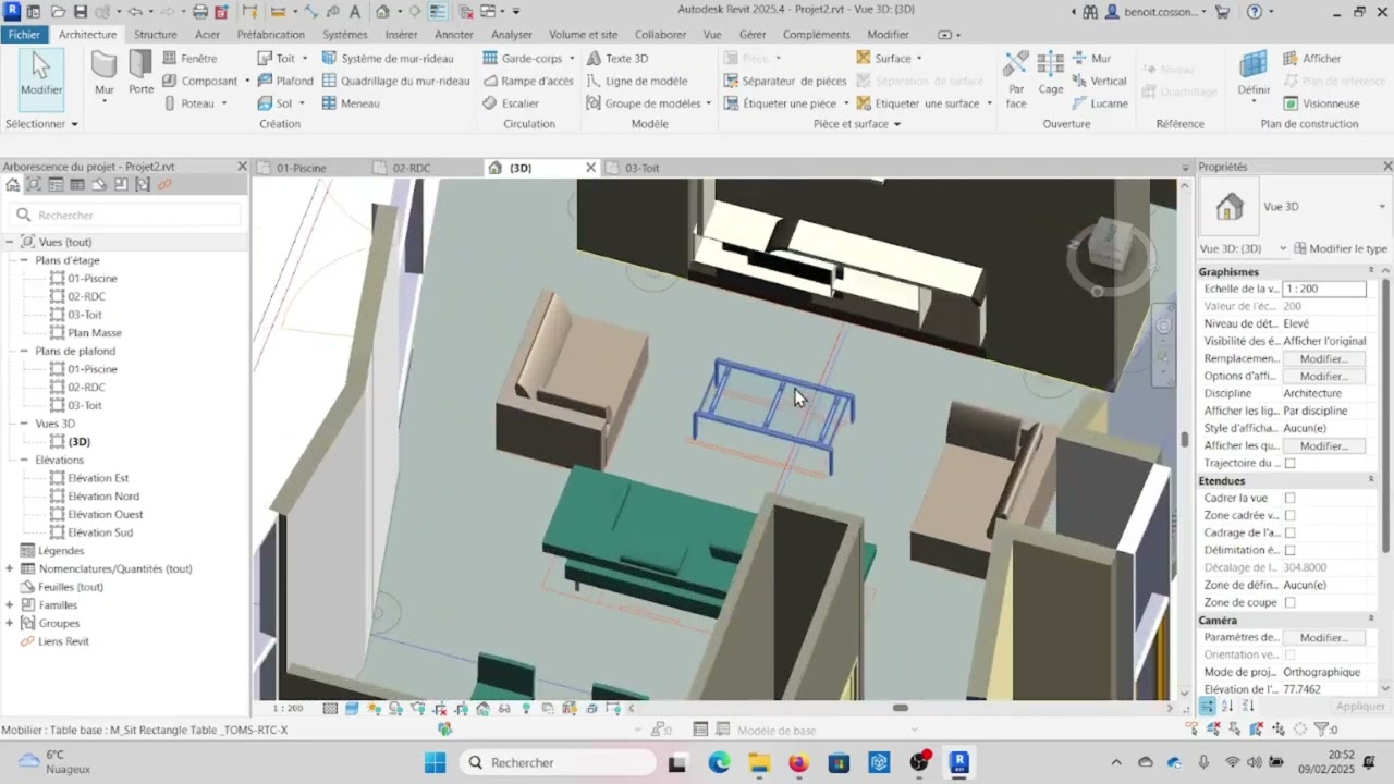 Formation REVIT ARCHI - 11 - Insertion du mobilier
