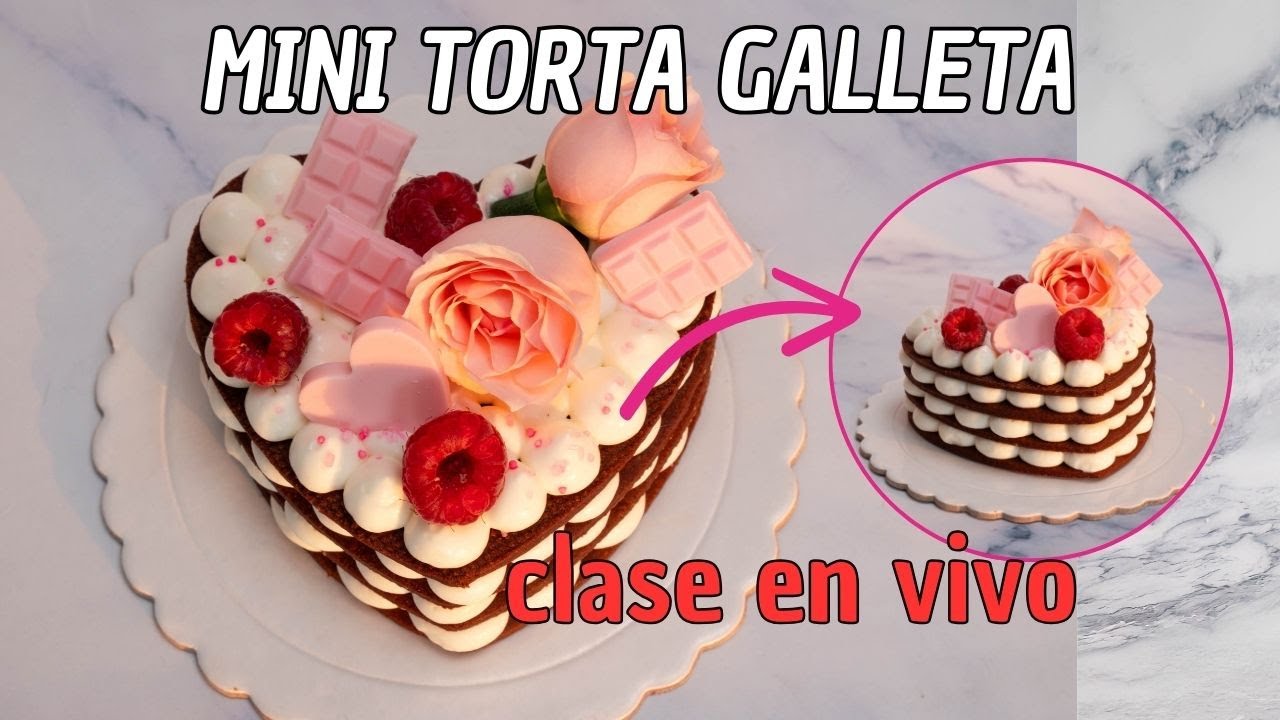 MINI TORTA DE GALLETA PARA SAN VALENTIN 🔴 CLASE EN VIVO