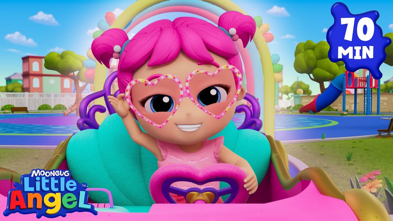 Pink Power Wheels + More | Little Angel | Moonbug Kids - Dreamland Music & Sparkle Party ✨💖