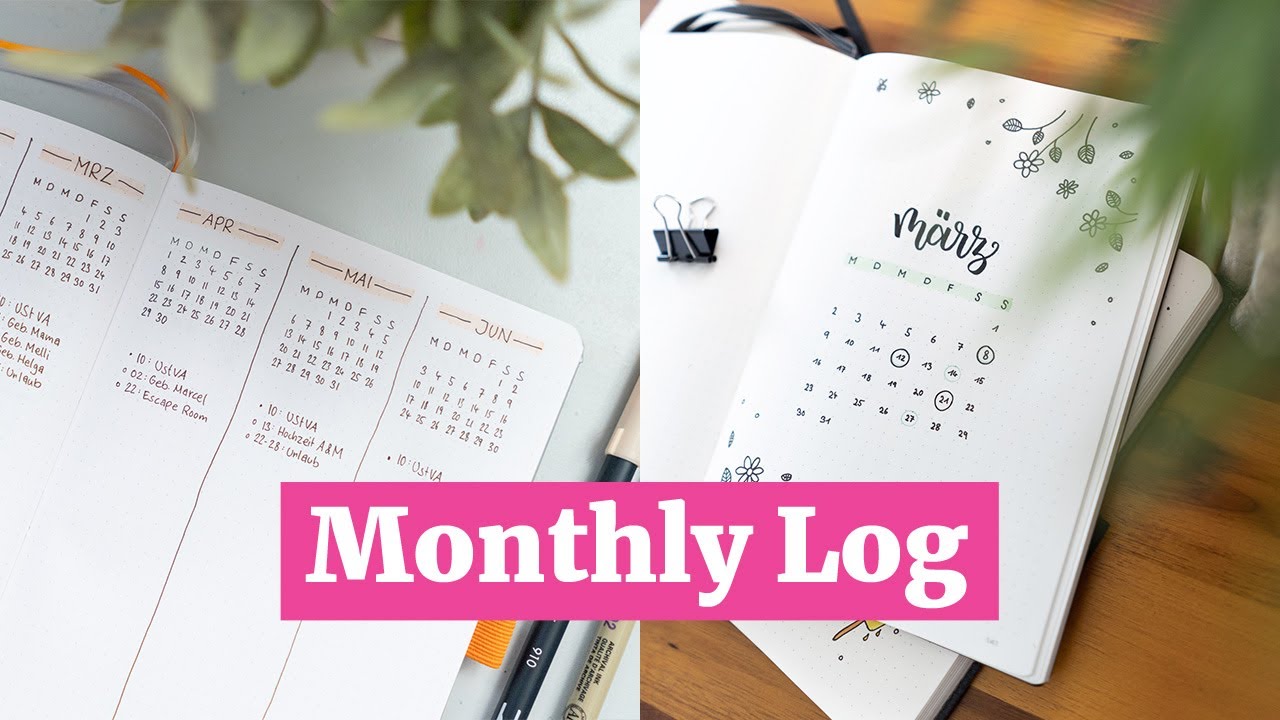 MONTHLY LOG - So funktioniert die Monatsübersicht im Bullet Journal