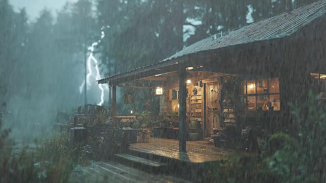Night Rainstorm for Deep Rest - Deep Sleep All Night Long | Study & Focus Background