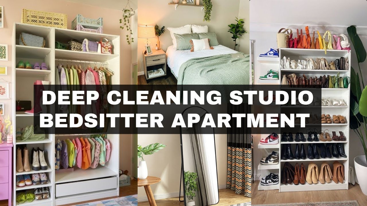 MINI BEDSITTER HOUSE TOUR, DEEP CLEANING & 3K SUBSCRIBERS GIVEAWAY🎉🥳