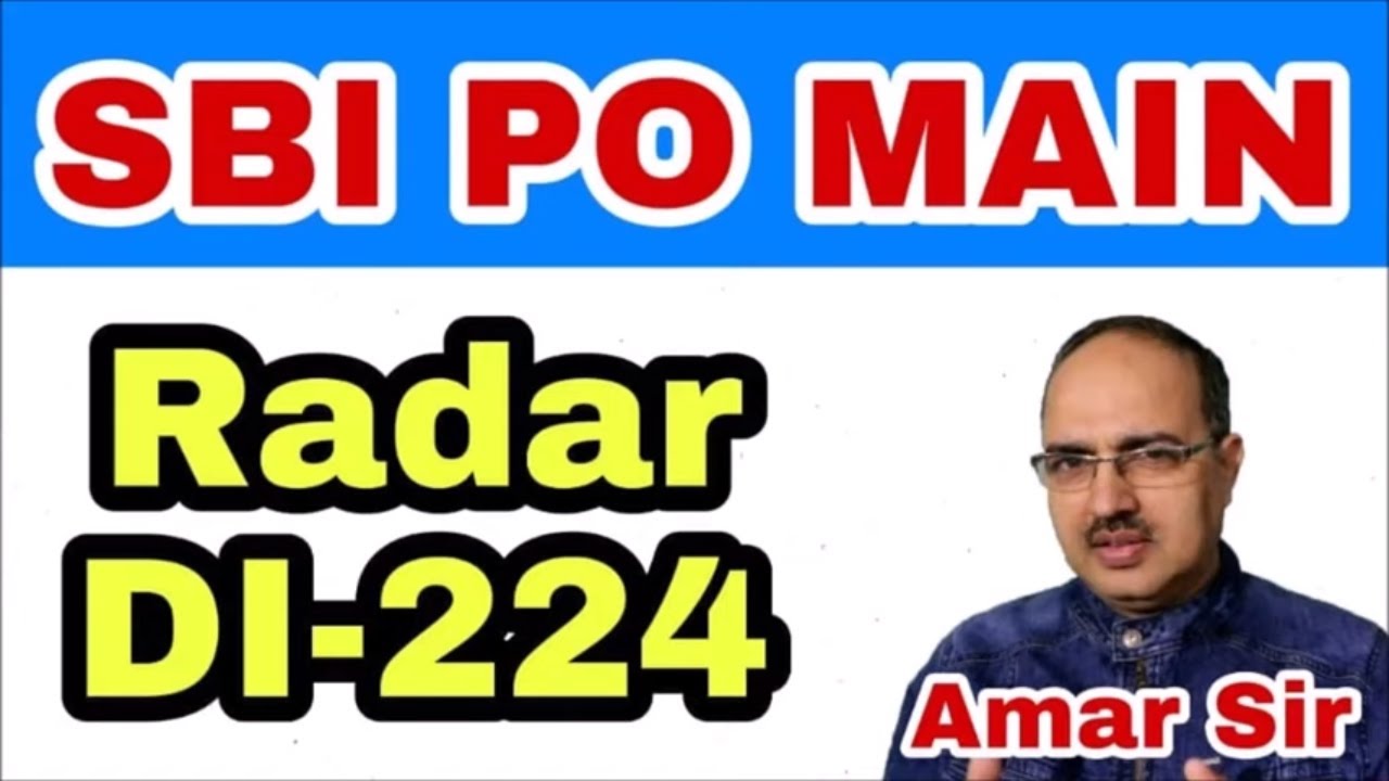 Data Interpretation Questions-224 (Radar DI) SBI PO/IBPS PO Main #Amar Sir