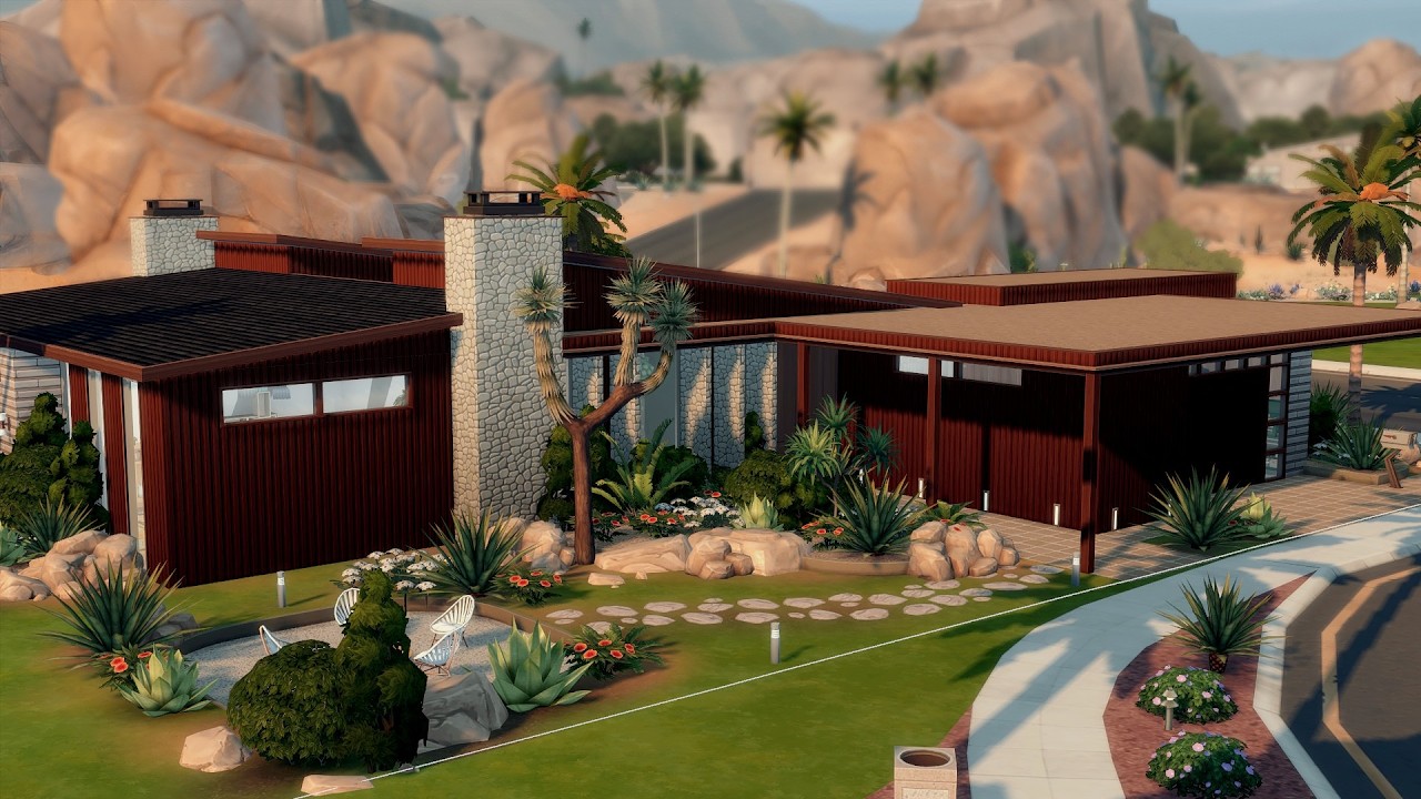 Mid Century Modern / The Sims 4 / no cc / stop motion